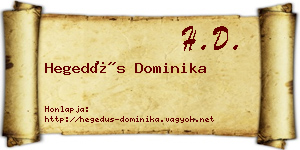 Hegedűs Dominika névjegykártya