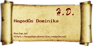 Hegedűs Dominika névjegykártya