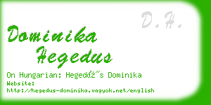 dominika hegedus business card